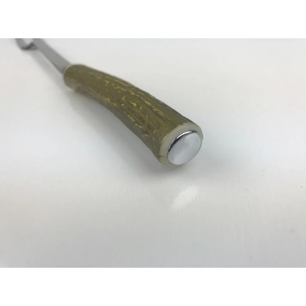 Vintage Carving Fork Stainless Steel Faux Stag Antler‎ Handle Serving Utensil